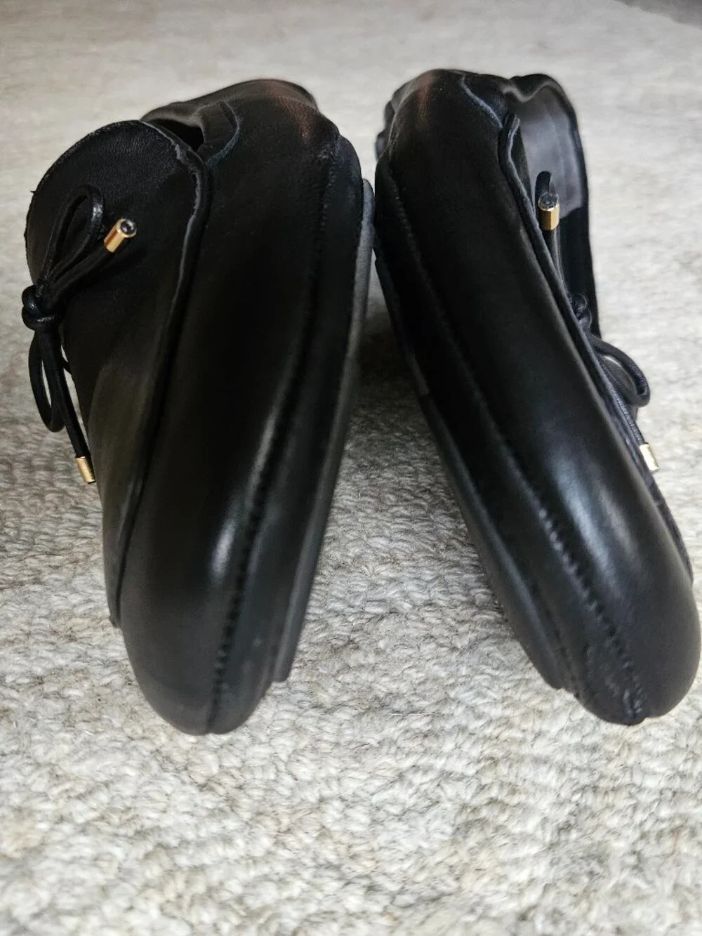 Stuart Weitzman Black Driving Loafers Shoes Size 8 Minimal Wear Slip-On